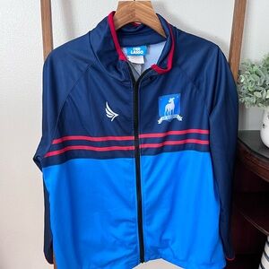 Ted Lasso Blue and Red Zip-Up Track Jacket